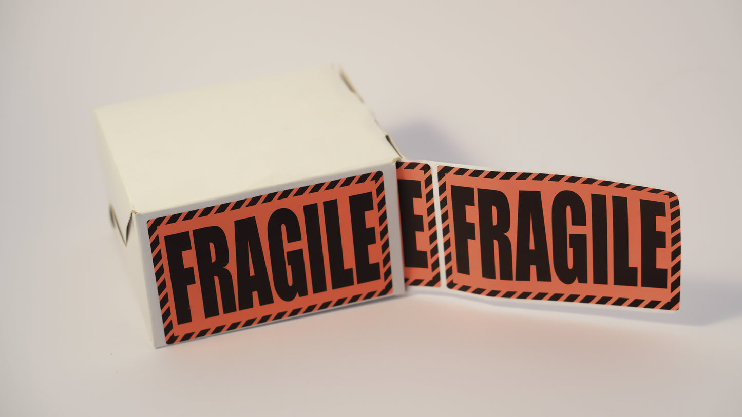 Fragile stickers 120mm x 80mm